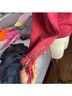 Free People Red Denim Jacket Size S - photo 6