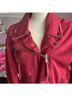 Free People Red Denim Jacket Size S - photo 4