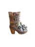 Freebird by Steven 100% Leather Camo Silver Brown Boots Size 8 - photo 1