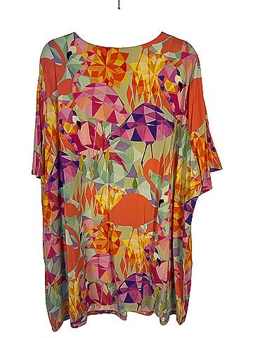 Ulla Popken Luxury Selection Short Sleeve Blouse (view 2)