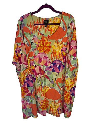 Ulla Popken Luxury Selection Short Sleeve Blouse (view 1)