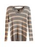 Tommy Hilfiger 100% Cotton Stripes Gray White Pullover Sweater Size M - photo 1