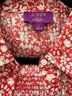J.Crew 100% Cotton Floral Red Multi Color Short Sleeve Polo Size L - photo 3