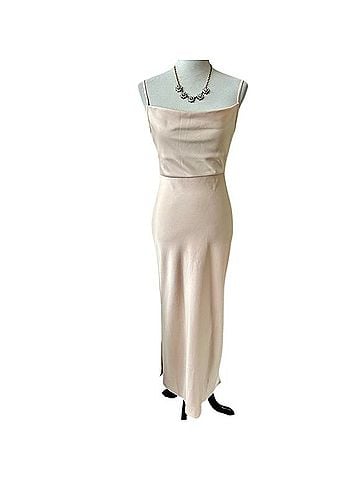 Anthropologie Cali Satin Midi Cocktail Dress (view 1)