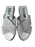 Sam & Libby White Silver Sandals Size 9 - photo 1