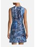 Milly 100% Satin Print Blue White Casual Dress Size 2 - photo 3