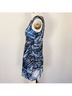Milly 100% Satin Print Blue White Casual Dress Size 2 - photo 5