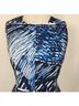 Milly 100% Satin Print Blue White Casual Dress Size 2 - photo 6