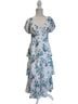 Trixxi 100% Polyester 100% Polyester Floral White Blue Green Cocktail Dress Size S - photo 1