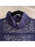 Express Blue Silver Short Sleeve Turtleneck Size L - photo 5