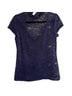 Express Blue Silver Short Sleeve Turtleneck Size L - photo 2