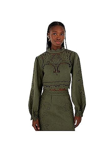 FARM Rio Majestic Garden Richelieu Long Sleeve Blouse (view 1)