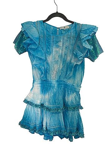 LoveShackFancy "Natasha" Tie-Dye Mini Dress Romper (view 1)