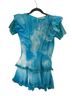 LoveShackFancy 100% Cotton Solid Blue Romper Size XS - photo 1