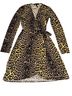 BCBGMAXAZRIA Leopard Print Yellow Black Casual Dress Size XS - photo 1