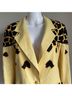 Escada 100% Linen Animal Print Yellow Black Blazer Size 10 - photo 5
