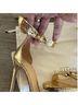 Alexandre Birman 100% Leather Animal Print Gold Sandals Size EU 36 1/2 - photo 4