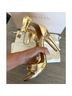 Alexandre Birman 100% Leather Animal Print Gold Sandals Size EU 36 1/2 - photo 7