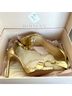 Alexandre Birman 100% Leather Animal Print Gold Sandals Size EU 36 1/2 - photo 8
