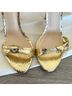 Alexandre Birman 100% Leather Animal Print Gold Sandals Size EU 36 1/2 - photo 9