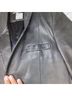 Michael Hoban 100% Leather Solid Black Leather Jacket One size - photo 14