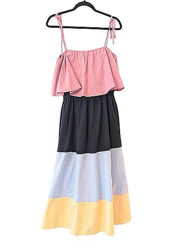English Factory Color Block Maxi Dress Casual Dress (view 1)