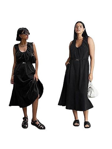 Who What Wear Collection Daphne Gathered Scoop-Neck Dress Casual Dress (view 1)