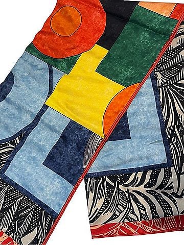 Carolina Lemke Equestrian Azure Vines &amp; Mane Silk Scarf (view 2)