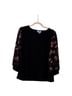 CeCe Floral Black Multi Color Blouse Size S - photo 1