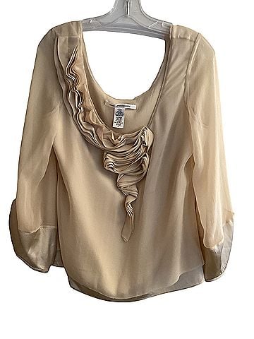 Diane von Furstenberg Sorana Ruffle Long Sleeve Blouse (view 1)