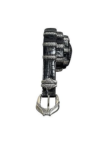 Nanni Crocodile Embossed Belt (view 1)