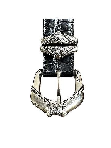 Nanni Crocodile Embossed Belt (view 2)