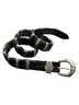 Nanni 100% Leather Animal Print Black Belt One size - photo 4