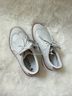 Adidas 100% Leather White Gray Sneakers Size 7 - photo 4