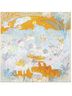 Carolina Lemke Jacquard Orange Blue Silk Scarf One size - photo 1