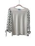 CeCe Floral White Black Button-Down Shirt Size M - photo 1