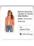 Free People 100% Cotton Solid Orange Denim Jacket Size XS - photo 4