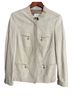 Feraud 100% Calf Leather Solid Tan Ivory Leather Jacket Size 12 - photo 1