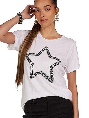 Lauren Moshi Chain Star Short Sleeve T-Shirt (view 1)