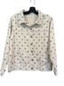Rylee + Cru Floral Ivory Denim Jacket Size S - photo 1