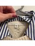 Veronica Beard Graphic Solid Blue Ivory Wool Sweater Size M - photo 3
