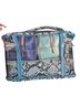 Nine West Snake Print Blue Black Makeup Bag Size S - photo 1