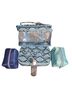 Nine West Snake Print Blue Black Makeup Bag Size S - photo 2