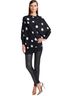 St. John Dot Intarsia Knit Asymmetrical Sweater Pullover Sweater - photo 1