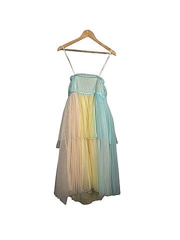 Anthropologie Pernille Rosenkilde Strapless Tiered Tulle Dress Casual Dress (view 2)