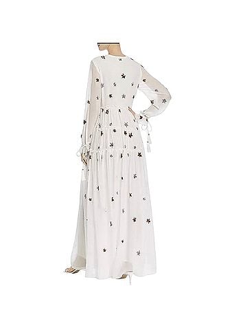 Rococo Sand Sequined Star Tiered Embellished Ruffle Chiffon Maxi Dress Casual Dress (view 2)