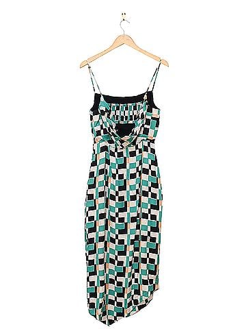 Anthropologie Sleeveless Draped Back Asymmeteical Slip Midi Cocktail Dress (view 2)