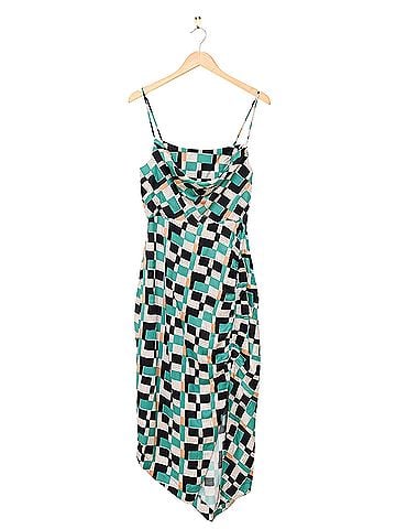 Anthropologie Sleeveless Draped Back Asymmeteical Slip Midi Cocktail Dress (view 1)