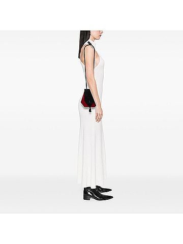 Saint Laurent Bicolor Suede Tassel Crossbody (view 2)