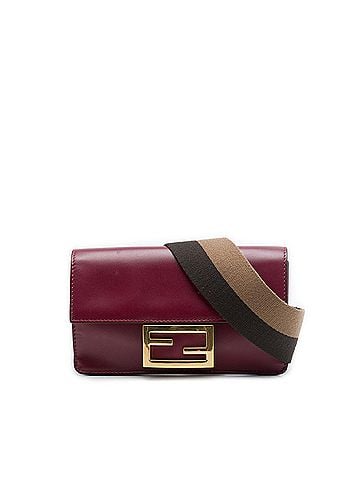 Fendi Mini Leather Flat Baguette Crossbody (view 1)